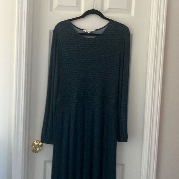 Boden Camille Jersey Midi Dress Size 12 Regular Green Blue Midi - Picture 2 of 8